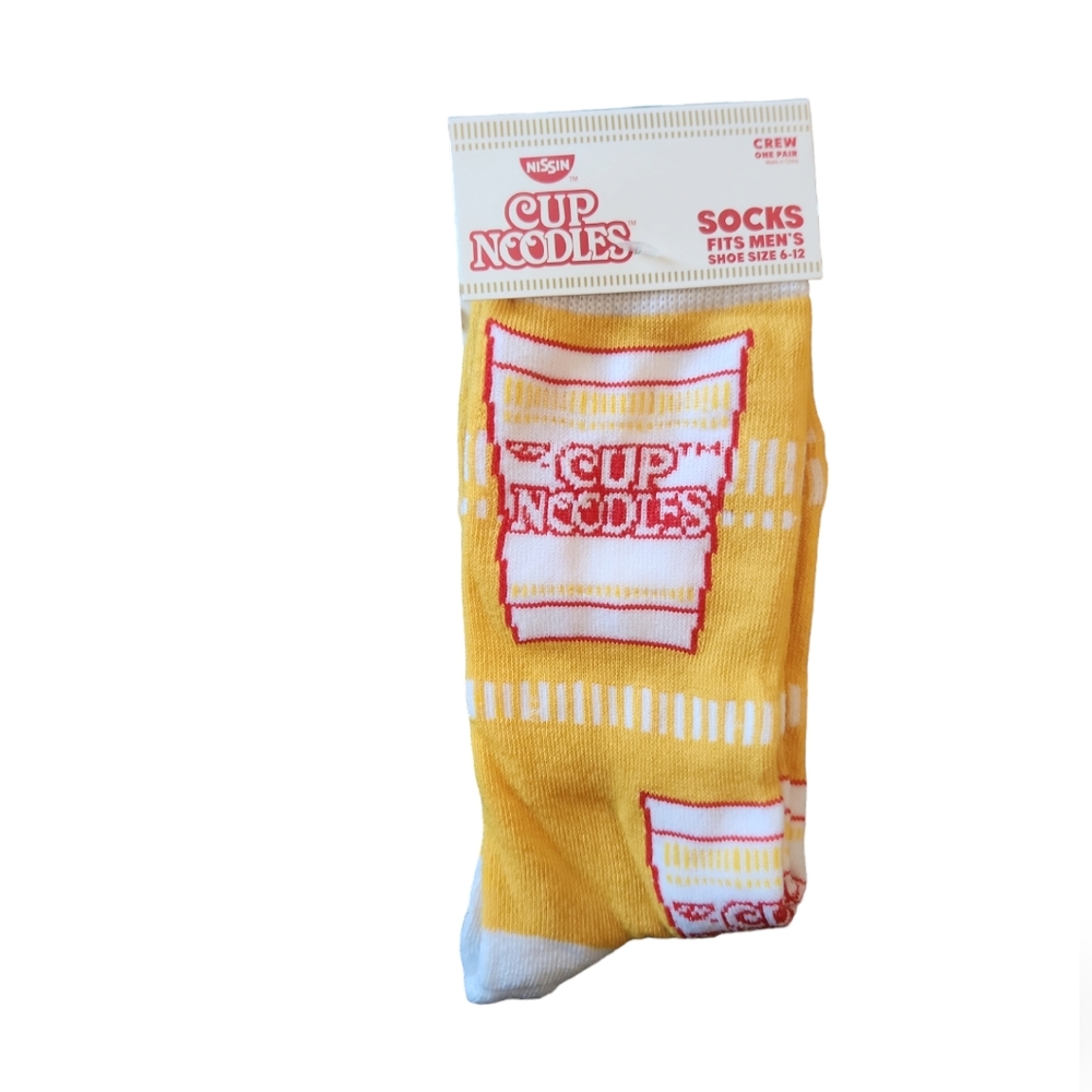 NISSIN CUP NOODLES Crew Socks Mens Shoe Size 6-12